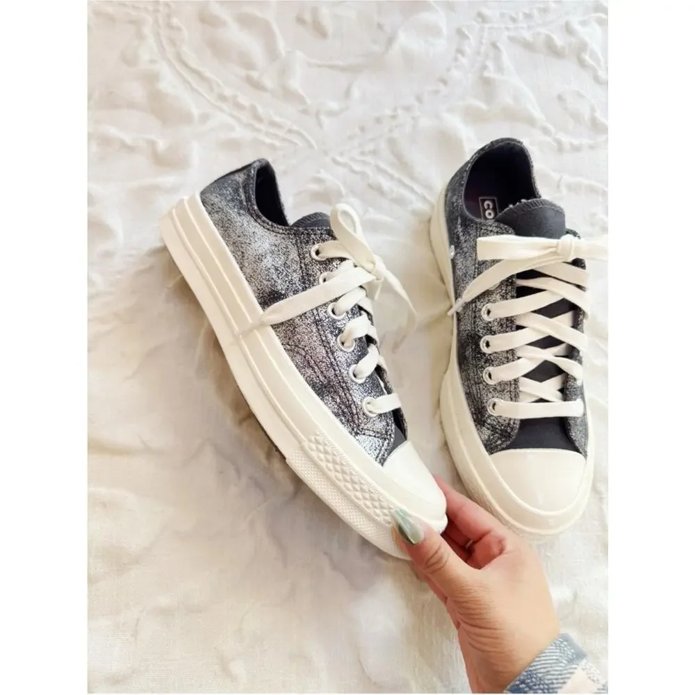 Converse Chuck 70 Ox sneakers in dark silver Nwob